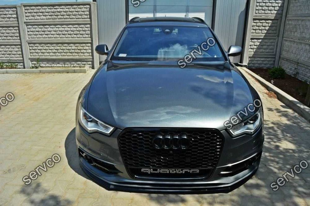 Prelungire splitter bara fata Audi A6 C7 4G S-Line 2011-2014 v3 - Maxton Design