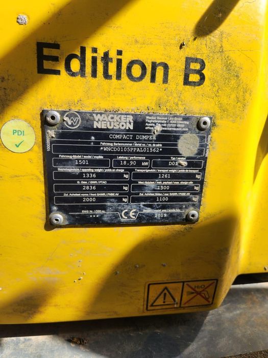 Dumper 1501 an 2019 !