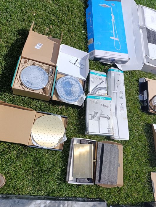 Sistem dus aplicat gresie/ incastrat baterie lavoar Grohe hansgrohe