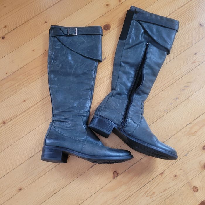 Тъмнозелени дамски ботуши