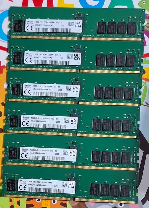 Memorii server ECC 96 GB (6X16GB fiecare) sk hynix 3200 mhz 2rx8 ddr4
