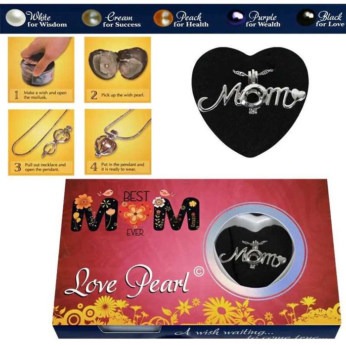 Колие с истинска перла в мида,Перла на любовта в мида