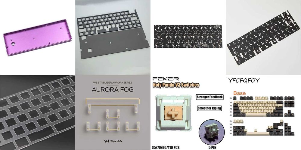 механична клавиатура MelGeek 60% (64%). RGB, уникални, ръчно сглобени (CNC алуминиев корпус)