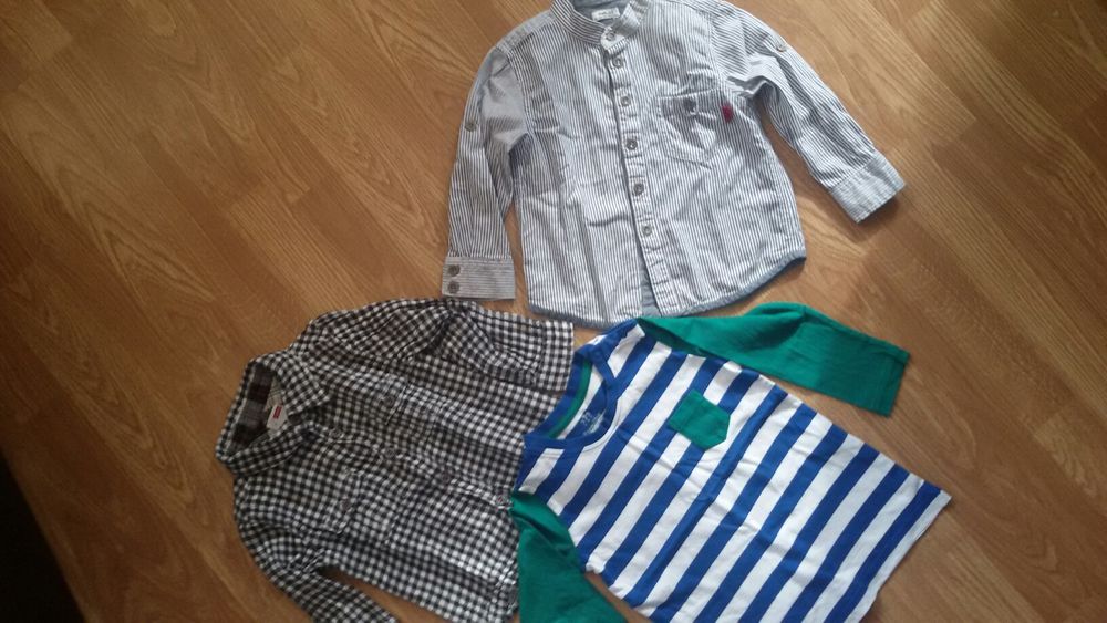 Сет от две ризки и блузка за момче на 1-2год