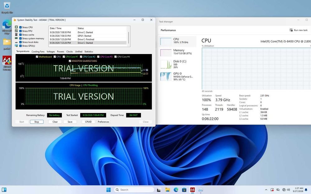 PC Gaming Intel Core i5 8400 GTX 1060 6GB
