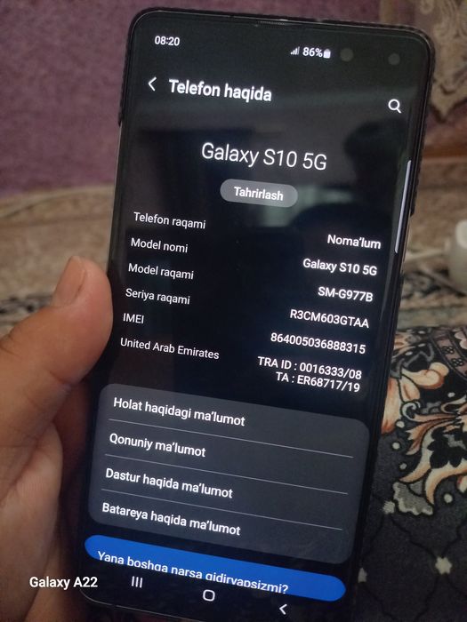 Samsung S10 5G sotiladi aybi yoq ideal telefon