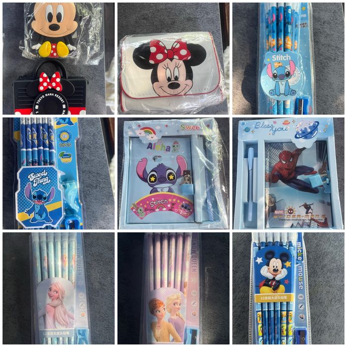 Чантички , протмонета, моливи- Стич, Елза и Анна, Спайдърмен