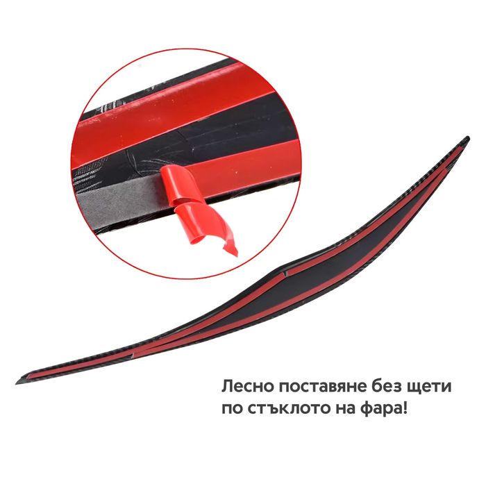 Гаранция! Нови Висококачествени Вежди за Фарове за BMW E90 и E91