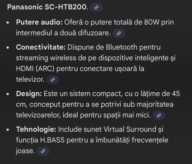 Soundbar  Panasonic SC-HTB200