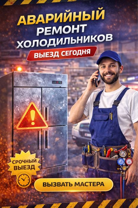 Аварийный ремонт холодильников — выезд сегодня
