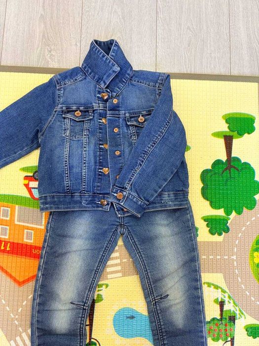 Джинсовый комплект GLORY JEANS (куртка + брюки) на 3-4 года (104 см)