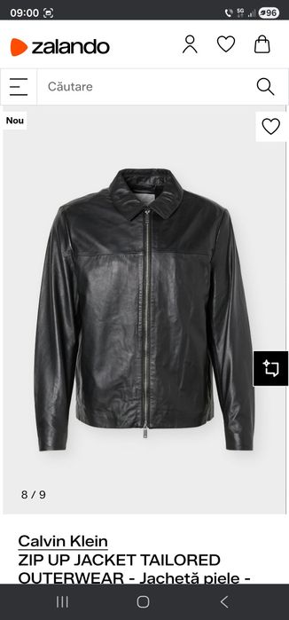 Jacheta geaca piele Calvin Klein barbati M