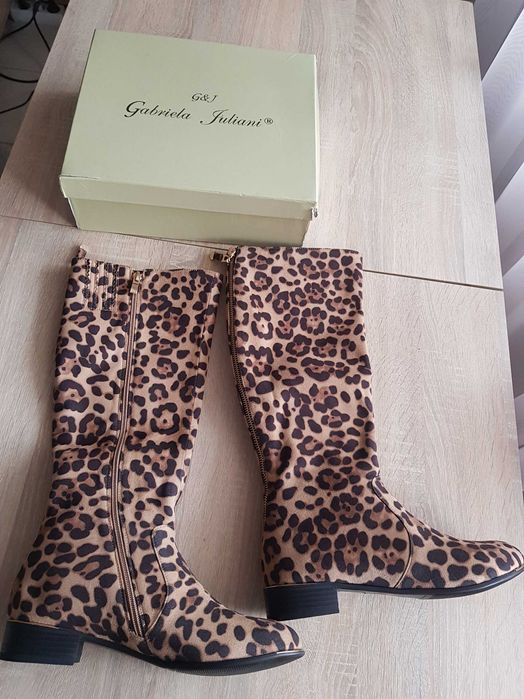 Ботуши нови леопард принт39,Gabriela Juliani 58лв