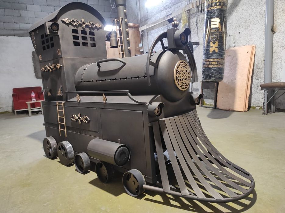 Паровоз печь мангал барбекью