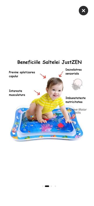 Saltea cu apa si pesti jucarie bebe