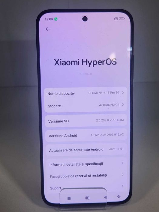 Xiaomi Note 15 PRO 8/256 GB (Ag8 Tudor/B74975) – Garantie 2 Ani!