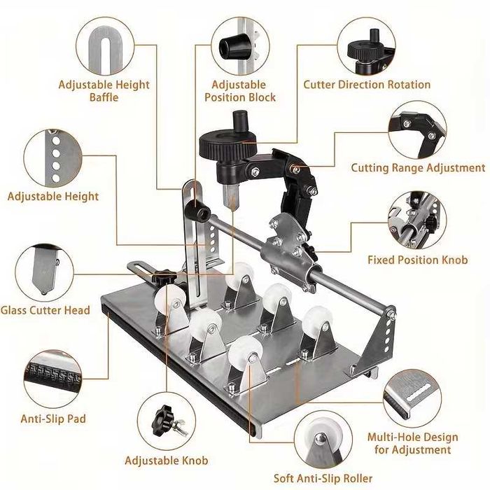 Многофункционален комплект за рязане на стъклени бутилки