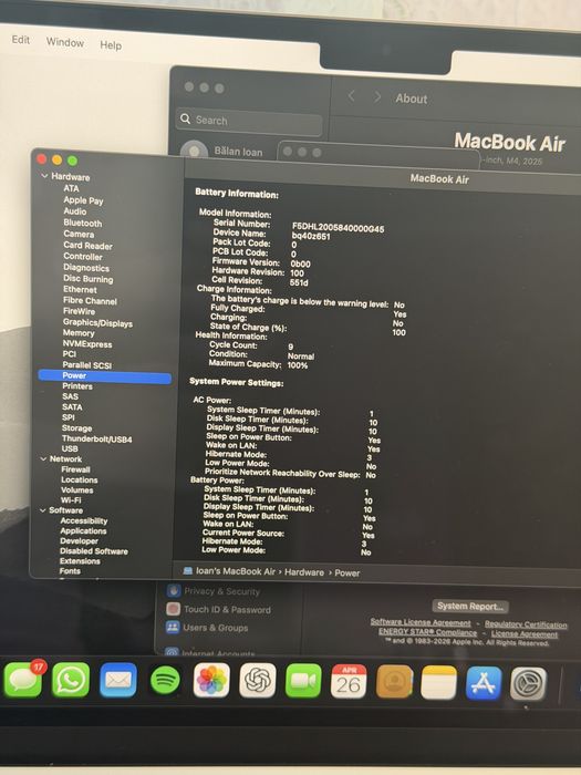 MacBook Air 13" M4 16GB RAM, 512GB Silver