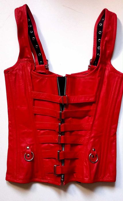 Кожен дамски оригинален готик корсет