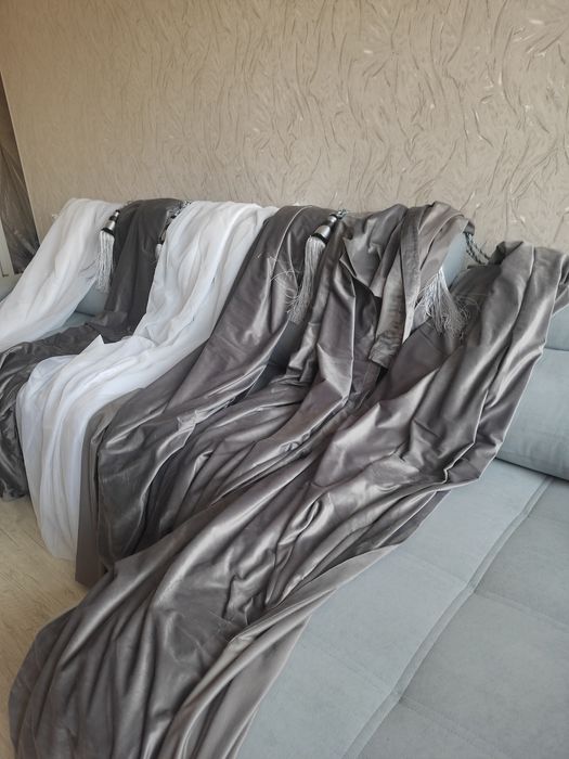 Шторы, тюль на 2 окна