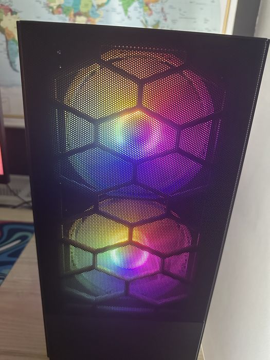 Sistem Desktop Pc Gaming Intel Core I5 10400F, 32 GB RAM, 500 GB SSD, placa Video RTX 4060, Wifi 6