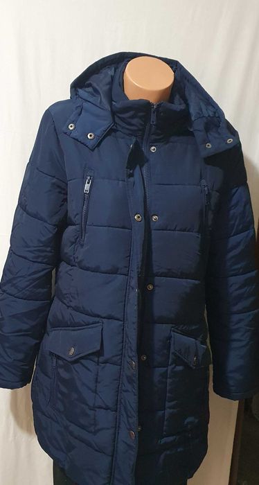 Geaca matlasata  bleumarin