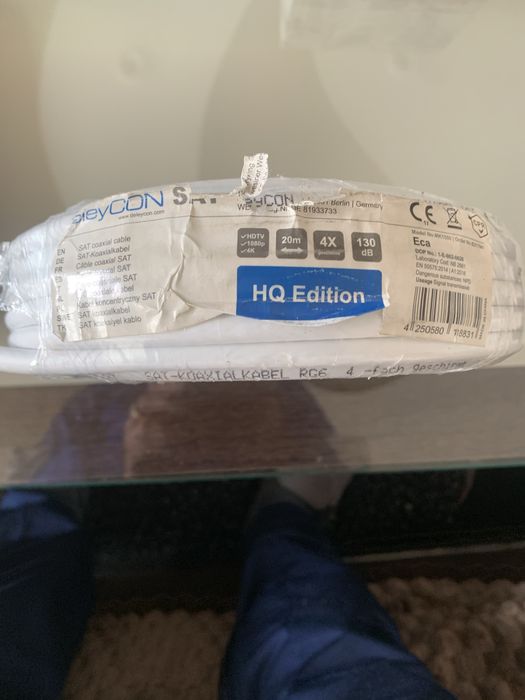 Коксиален кабел -20 метра с 10 бр. Букси