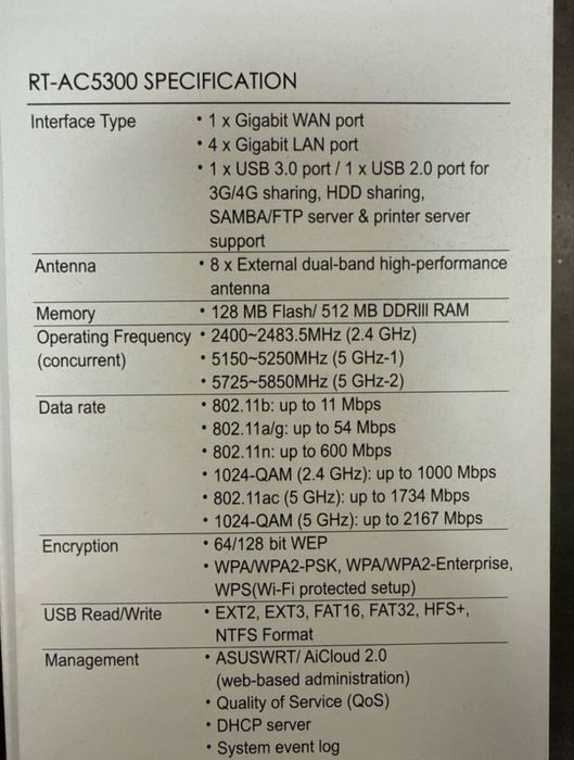 ASUS RT-AC5300 — мощный Wi-Fi роутер (Gaming / Smart Home)
