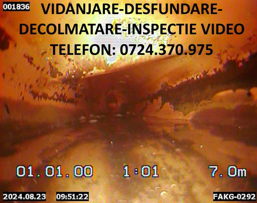 Inspectie Video Desfundare Conducta Canalizare
