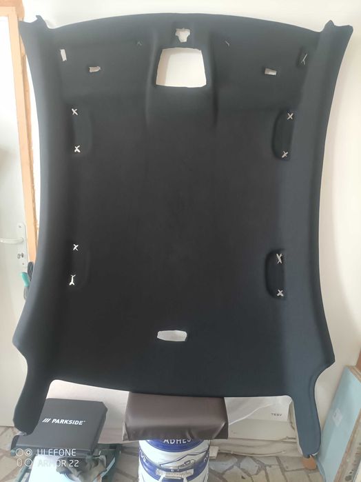 Таван с кори за Mercedes-Benz C209 - CLK Class: Black Alcantara