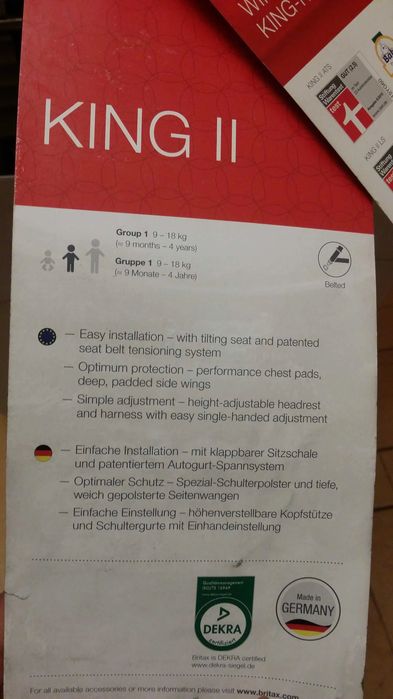 столче за кола Britax Römer KING II