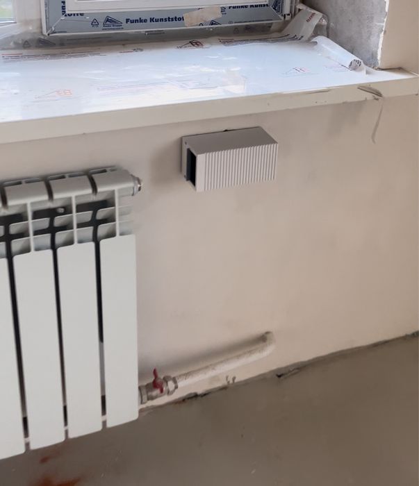 Установка приточного клапана