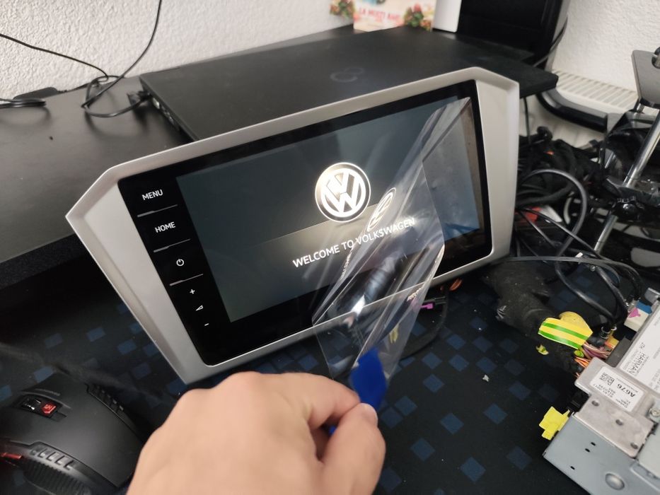 Display + Ramă Silver Original VW Passat B8 / B8.5 / Arteon 2015–2023