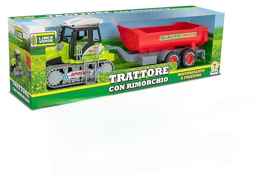 Детски трактор с вериги и ремарке