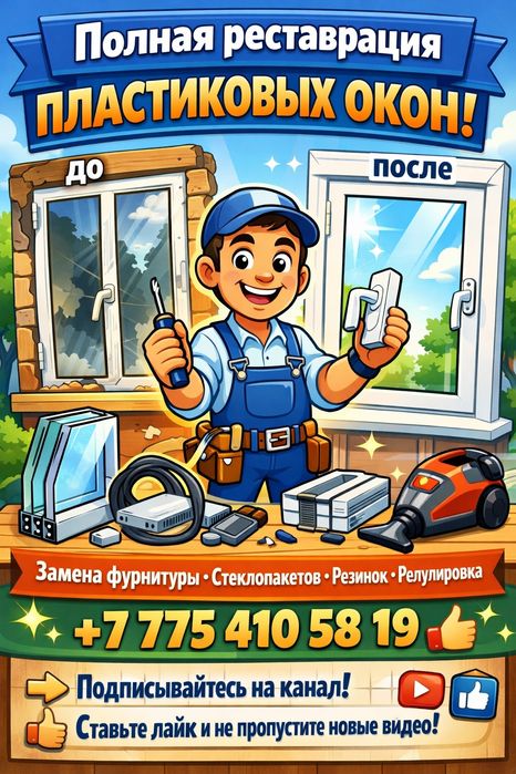 Ремонт окон , дверей.