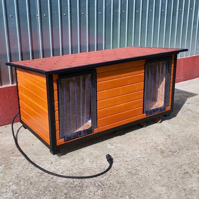 Cusca Caine Dubla Izolata Cu Incalzire Profile Antiros Si Perdea PVC