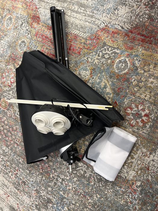 Лампа, штатив, софтбокс