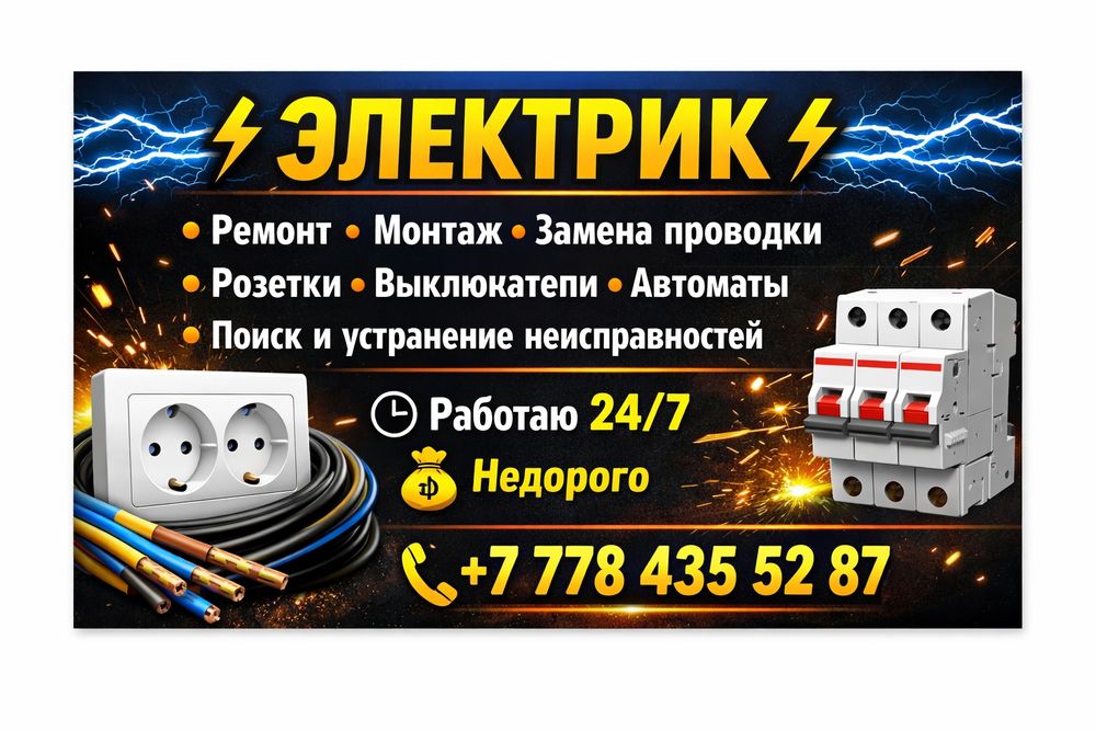 Электрик 24/7 не дорого