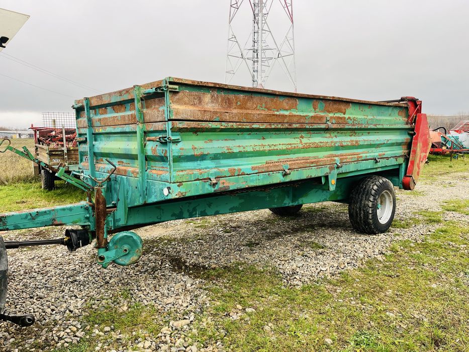 Mig gunoi, remorca de imprastiat balegar 6.5 Tone, Kirchner 3 lanturi