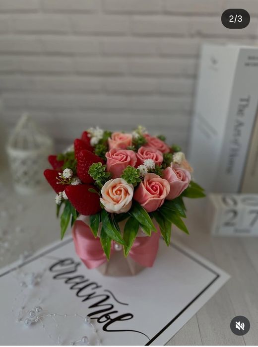 Цветы из мыла ручной работы!