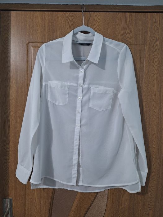 Camasa alba transparenta marimea M/L