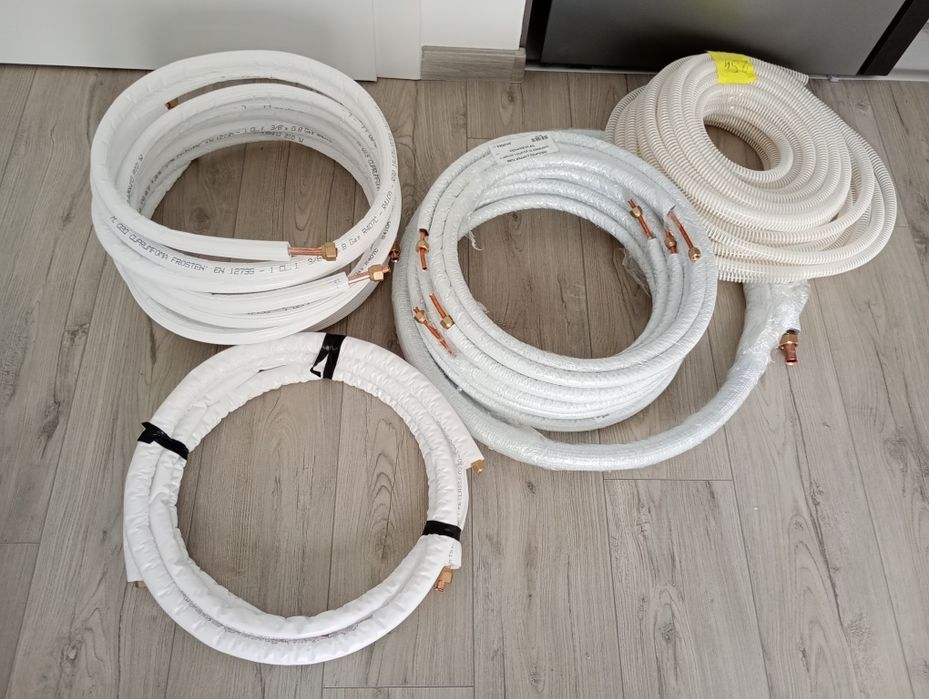 Медни тръби 3м комплект (кит) с конуси и гайки за монтаж на климатици