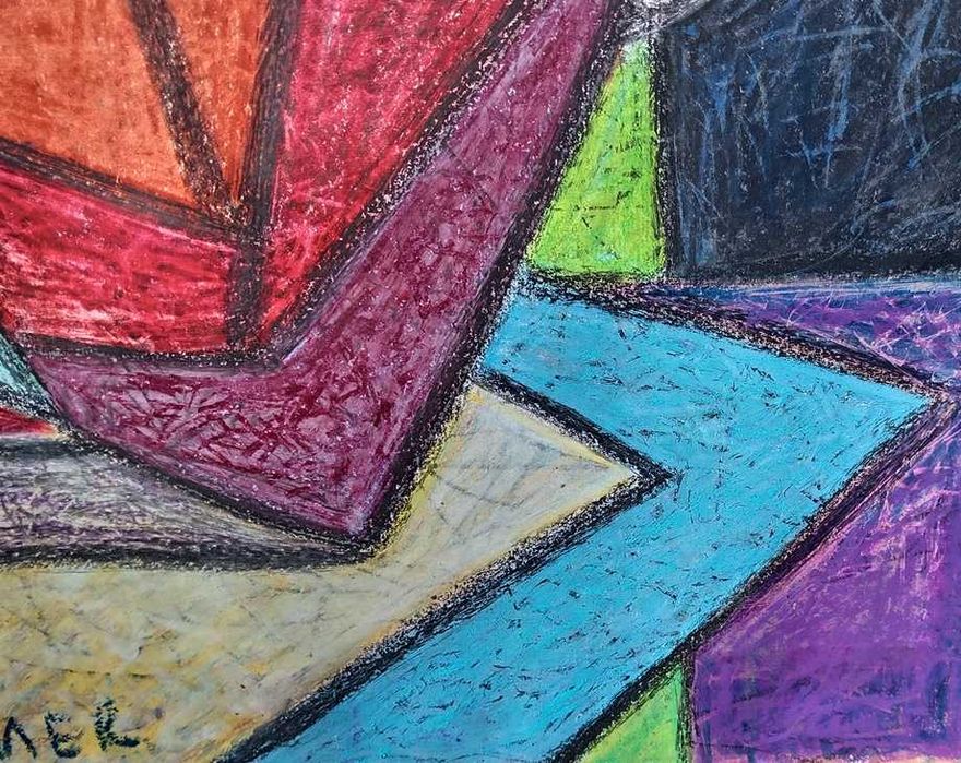 Tablou vechi - natura statica cubista - semnat Victor Brauner