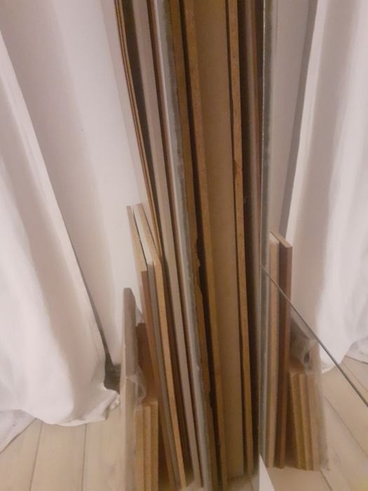 Vand dulap alb - maro