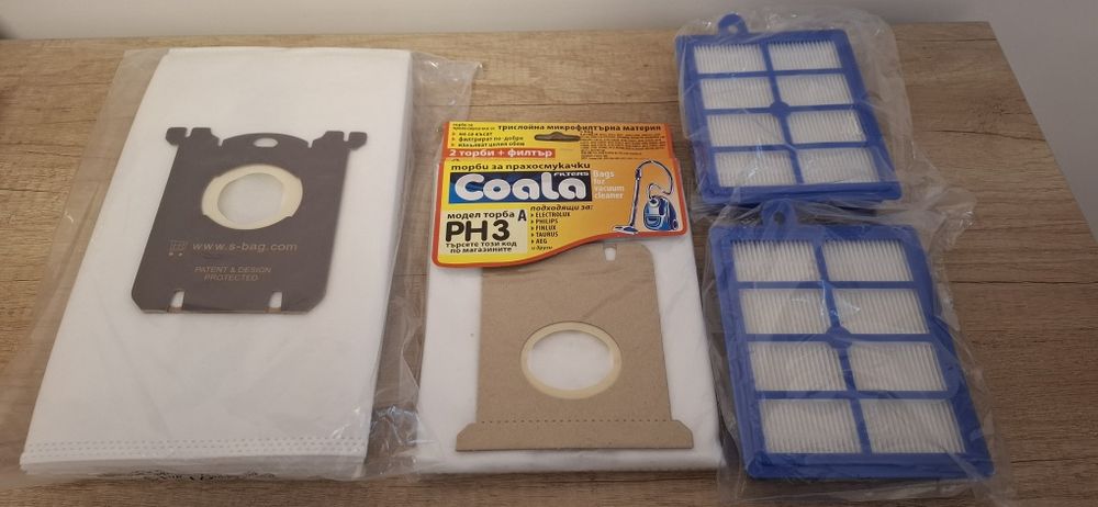 HEPA филтър + 3 броя торбички за прахосмукачка Philips