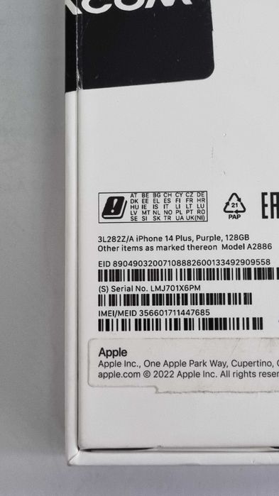 Iphone 14 Plus 5G/6GB/128GB Purple 80% Батерия