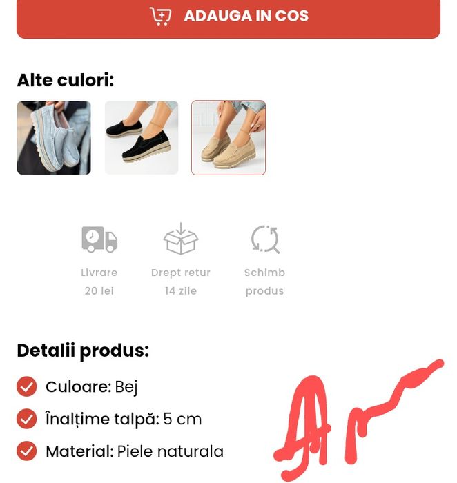 Pantofi casual / espadrile piele naturala 37