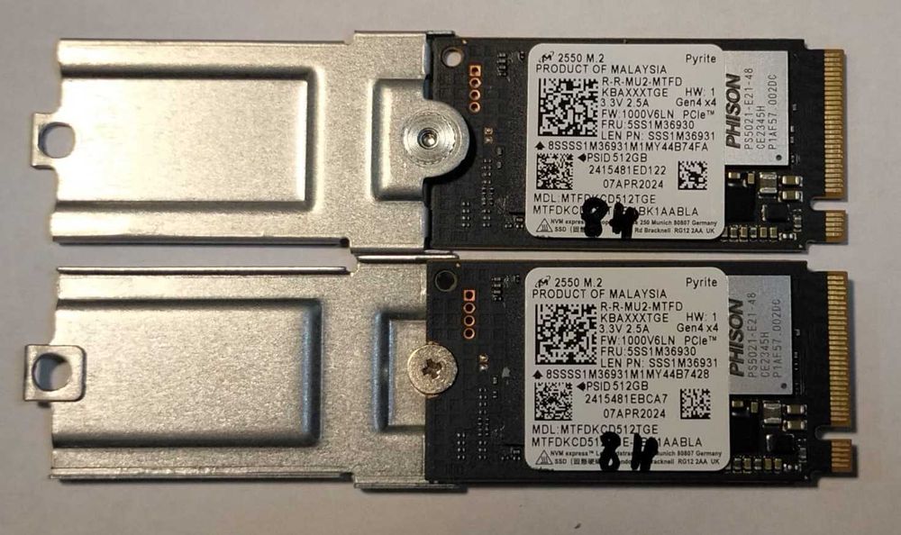 SSD M2 Nvme 512GB PCIe gen4, Garantie, format 2280, 2242