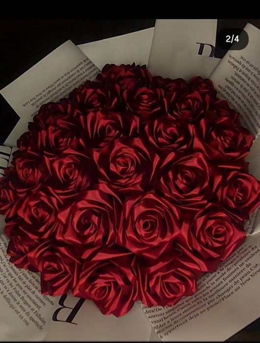 Атласные розы на заказ
