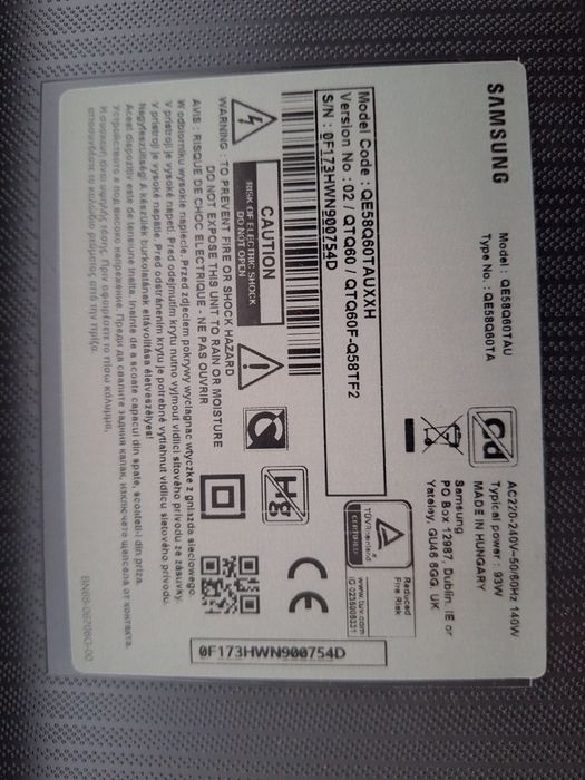 Tv samsung defect